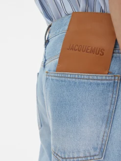 De de-N&icirc;mes rechte denim broek