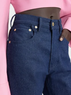 De de-N&icirc;mes rechte denim broek