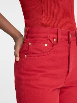 De de-N&icirc;mes rechte denim broek