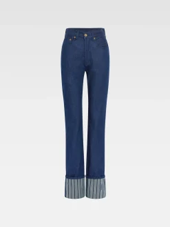 De de-N&icirc;mes rechte denim broek