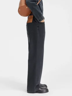 De de-N&icirc;mes wijde denim broek