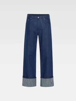 De de-N&icirc;mes wijde denim broek