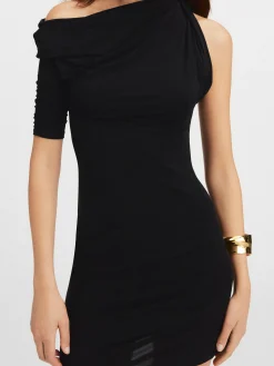 De Drapeado mini jurk