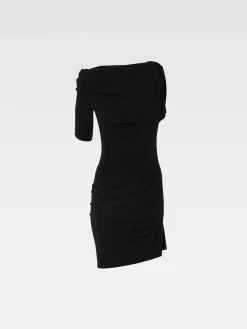 De Drapeado mini jurk