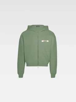 De Gros Grain hoodie met rits