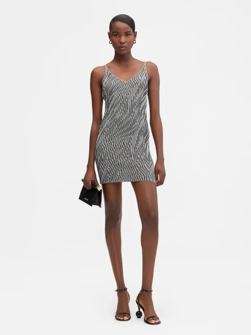 De Zebra gebreide mini jurk