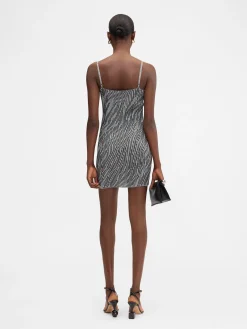 De Zebra gebreide mini jurk