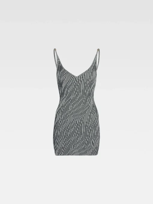 De Zebra gebreide mini jurk