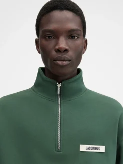 The Gros Grain zipped-rollneck sweatshirt